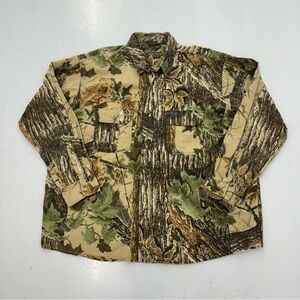 Vintage Spartan Realtree Camouflage Camo Long Sleeve Button Shirt